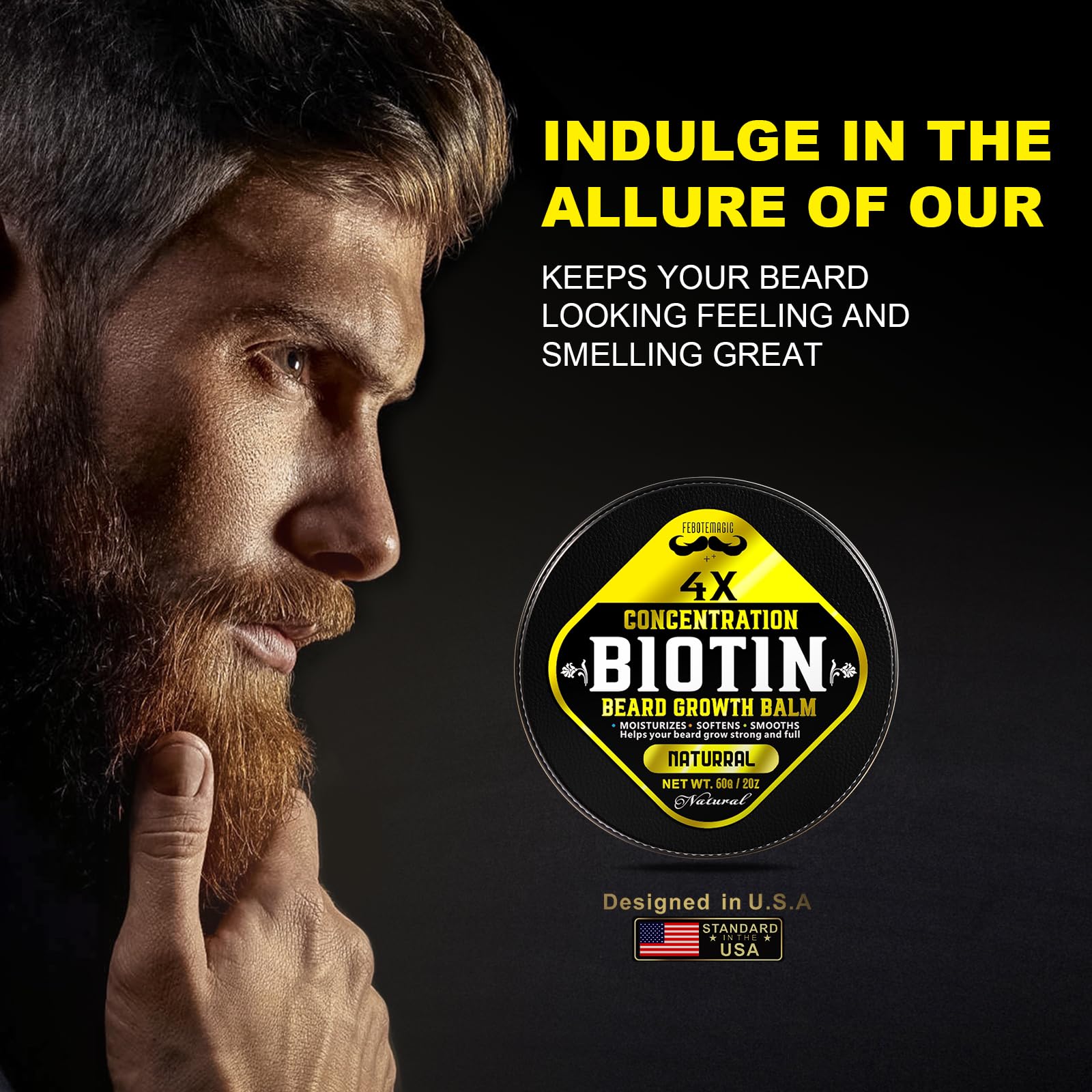 FEBOTE balm nourishes skin under beard to reduce itch