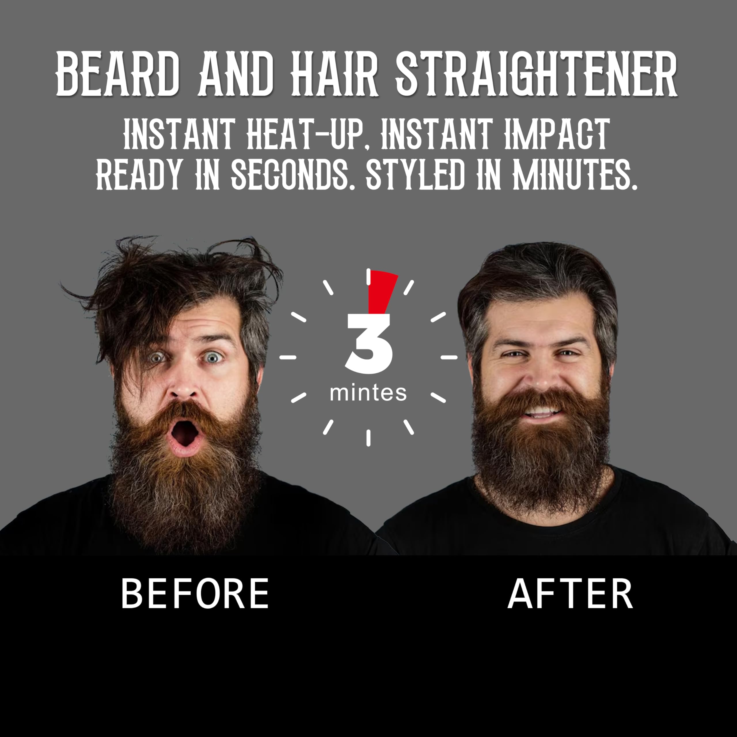 FEBOTE natural boar bristle beard brush for gentle detangling and shine