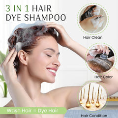 Fedulili hair color shampoo applying on roots for even coverage