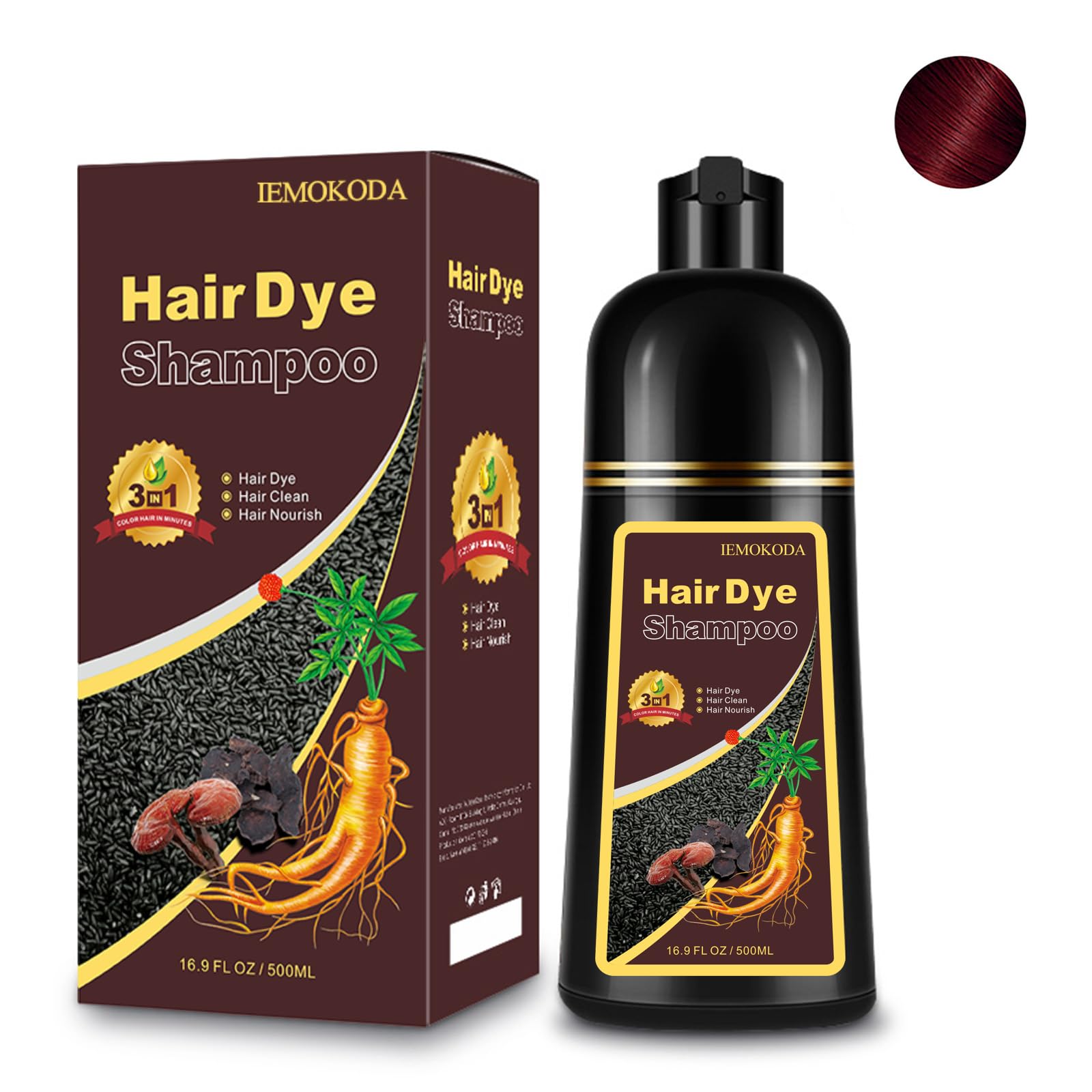 Fedulili hair dye shampoo pour action for quick, mess-free color at home.