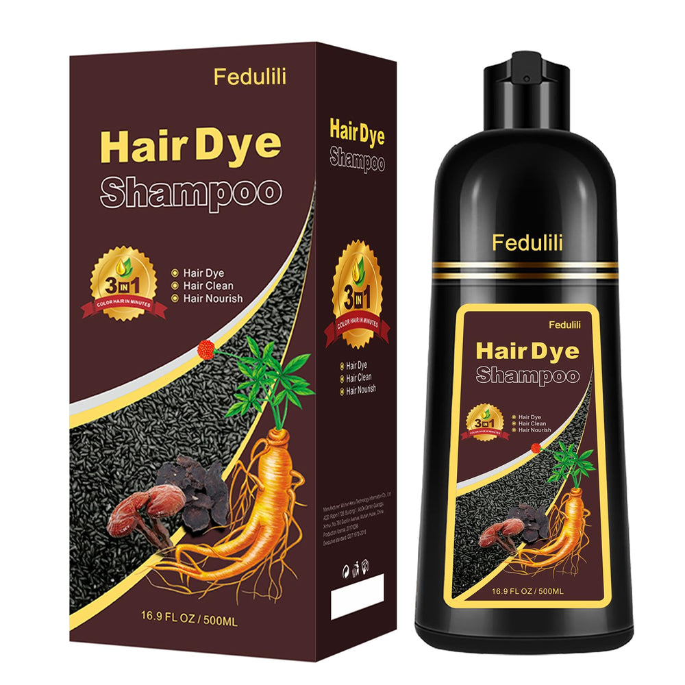 Fedulili Instant Dark Red Wine Hair Dye Bottle for at-home color application.