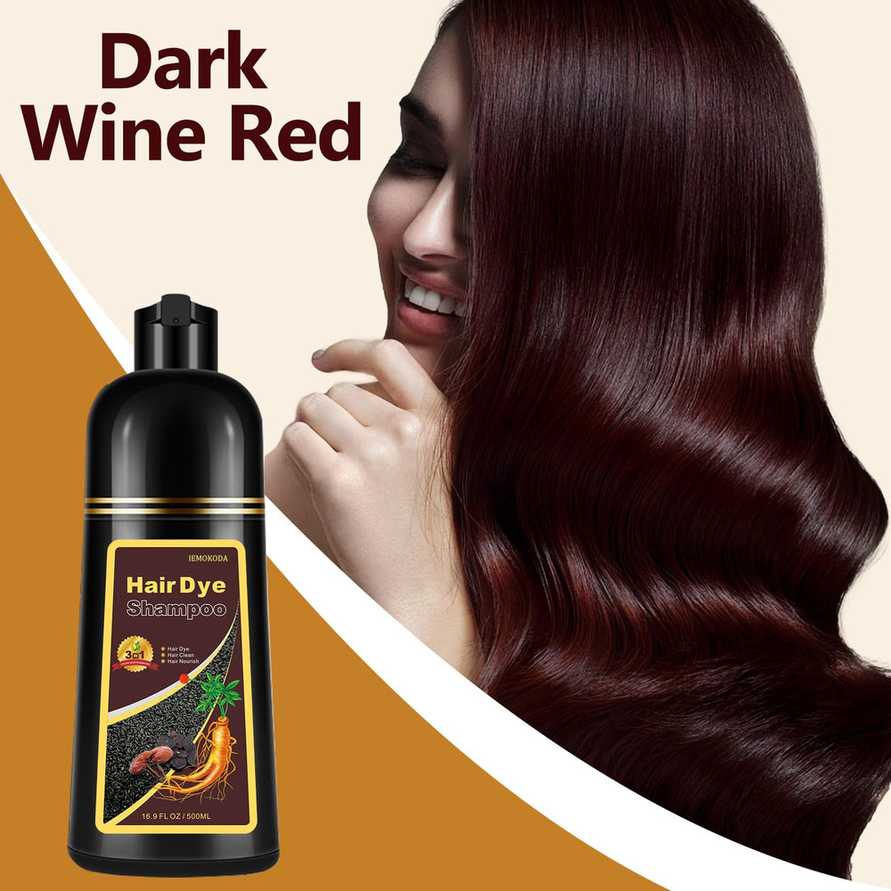 Fedulili Instant Dark Red Wine Hair Dye Shampoo foam provides rich lather for gray hair.