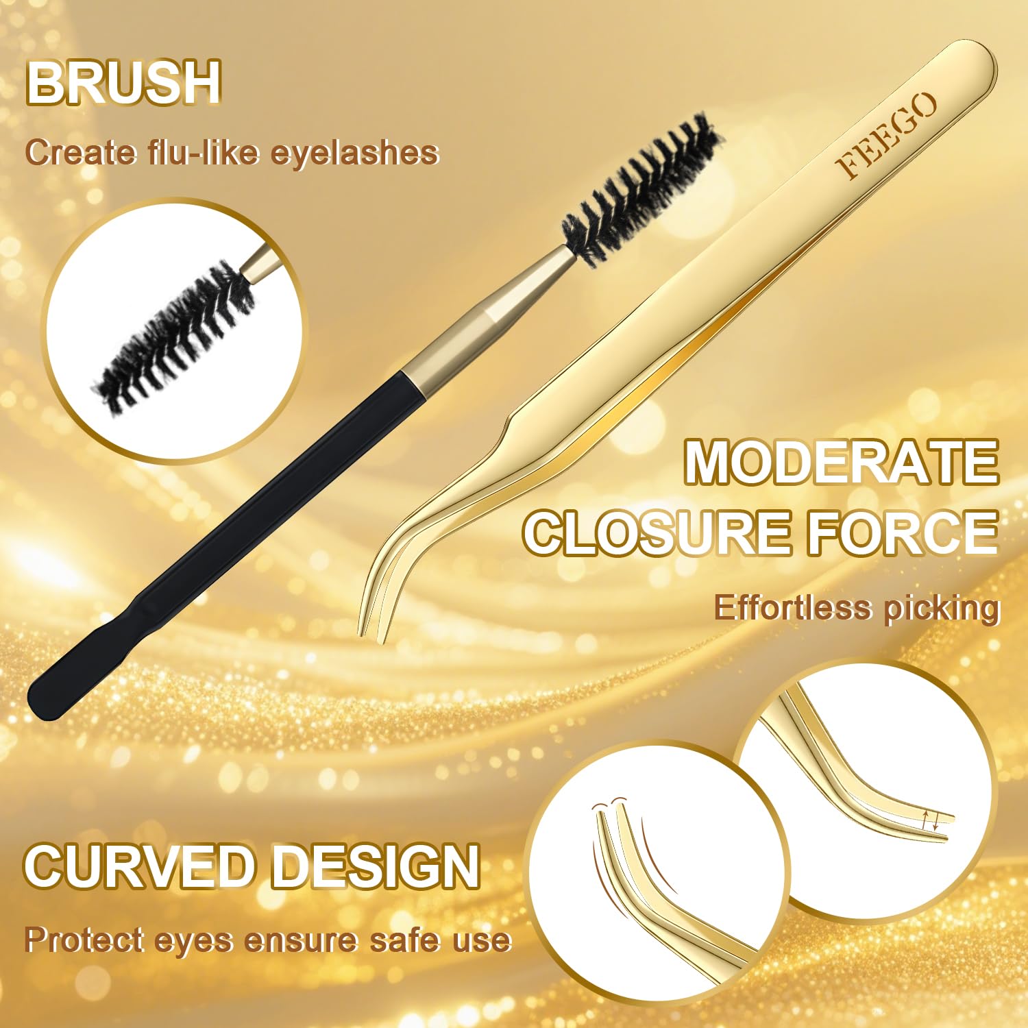 Feego beginner manual guiding DIY lash look creation