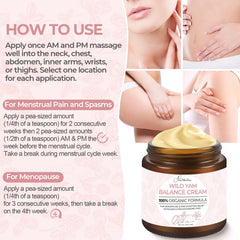 FeeMeFee Wild Yam Cream with chaste tree berry and red clover for balance