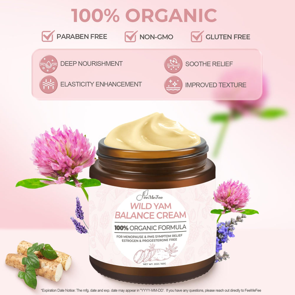 FeeMeFee Wild Yam Cream application swatch shows quick absorption
