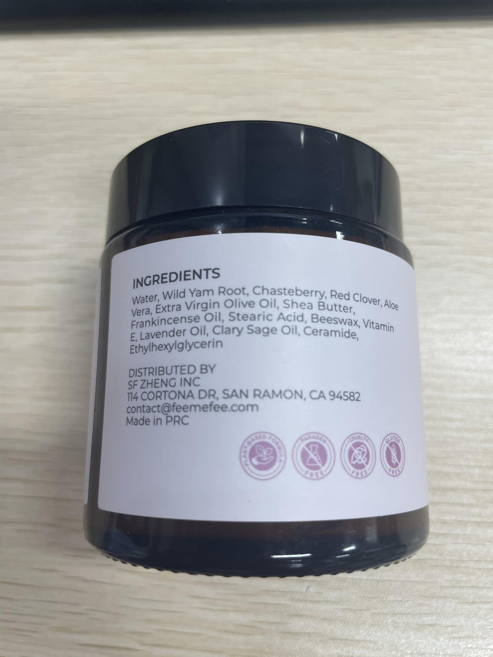 FeeMeFee Wild Yam Cream with lavender and frankincense notes for soothing aroma