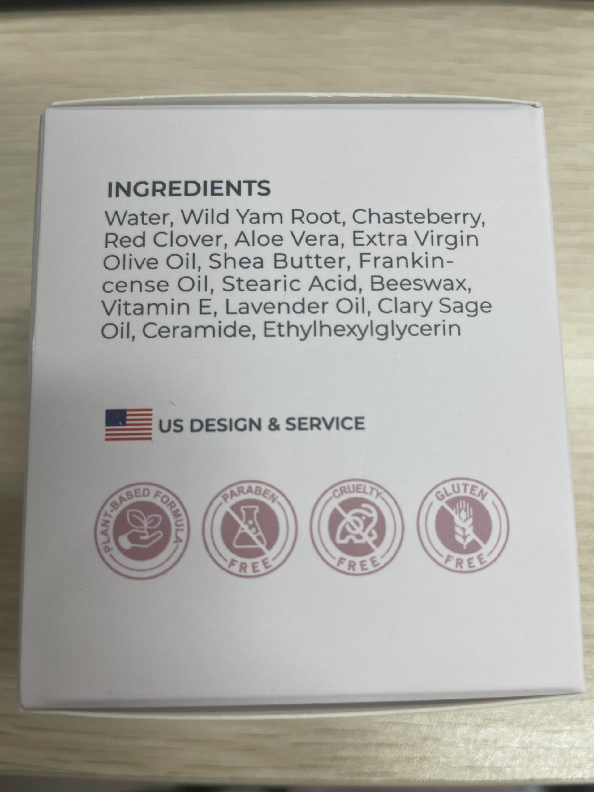 FeeMeFee Organic packaging box arranged on a bathroom counter