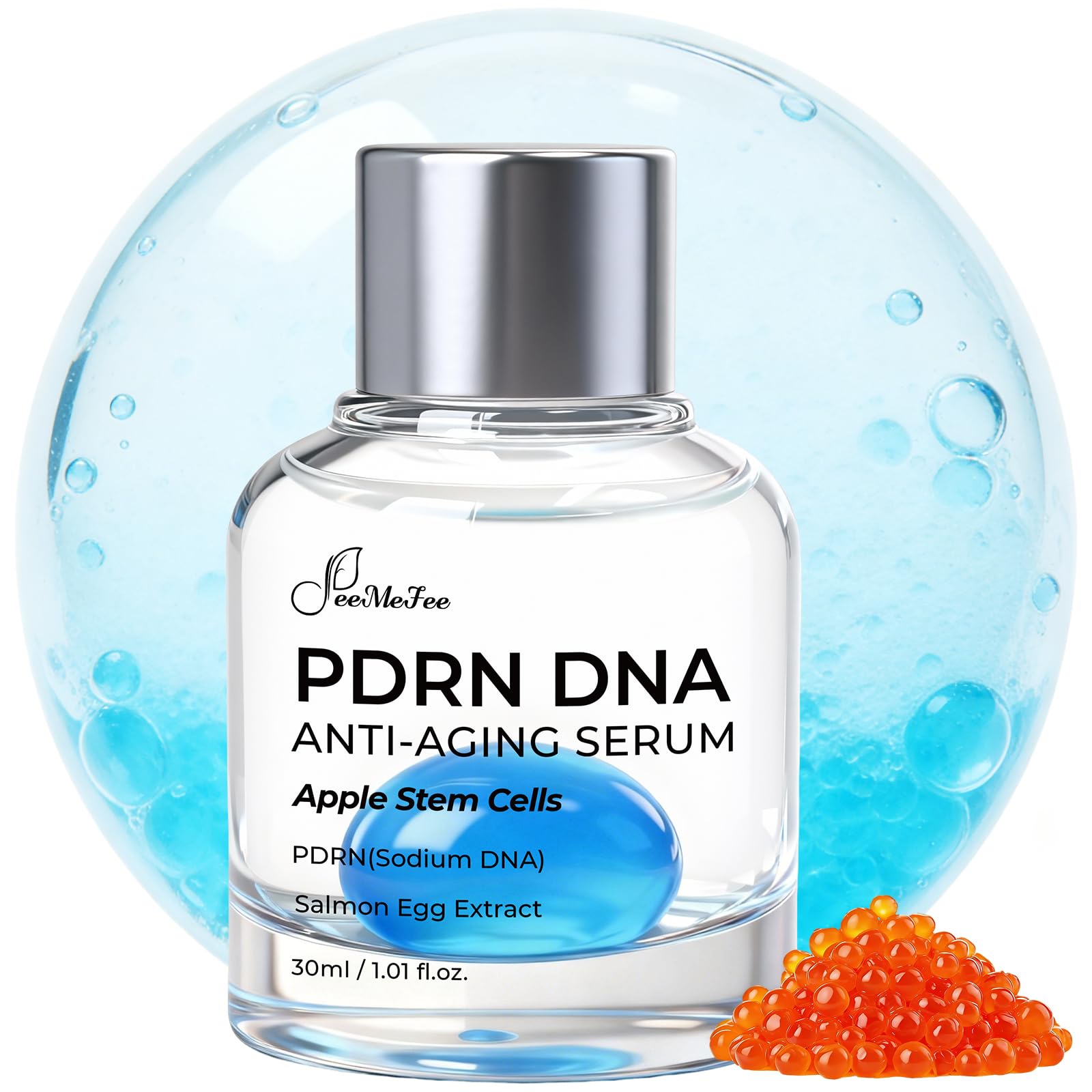 FeeMeFee Salmon PDRN DNA Serum bottle front for radiant skin