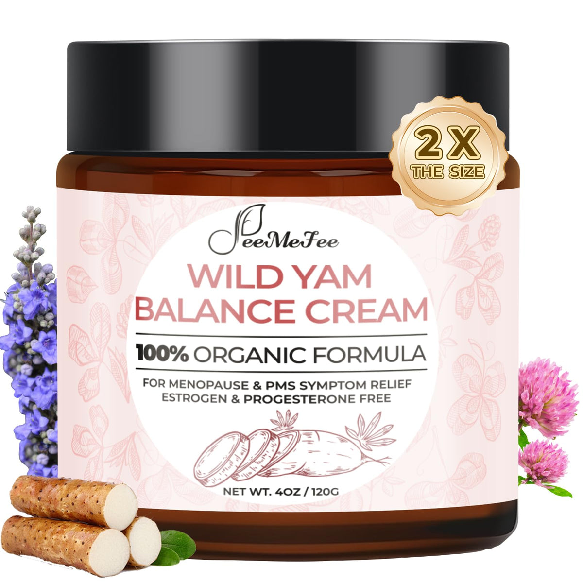 FeeMeFee Wild Yam Cream bottle showing deep hydration potential for skin