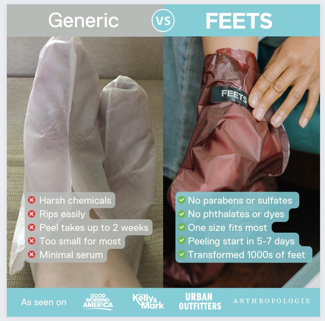FEETS booties inside demonstrate an easy at-home treatment for soft feet.