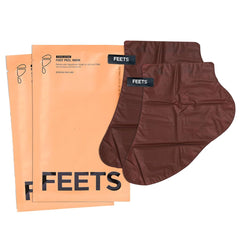FEETS foot peel mask eucalyptus lavender pack front view for smoother feet.