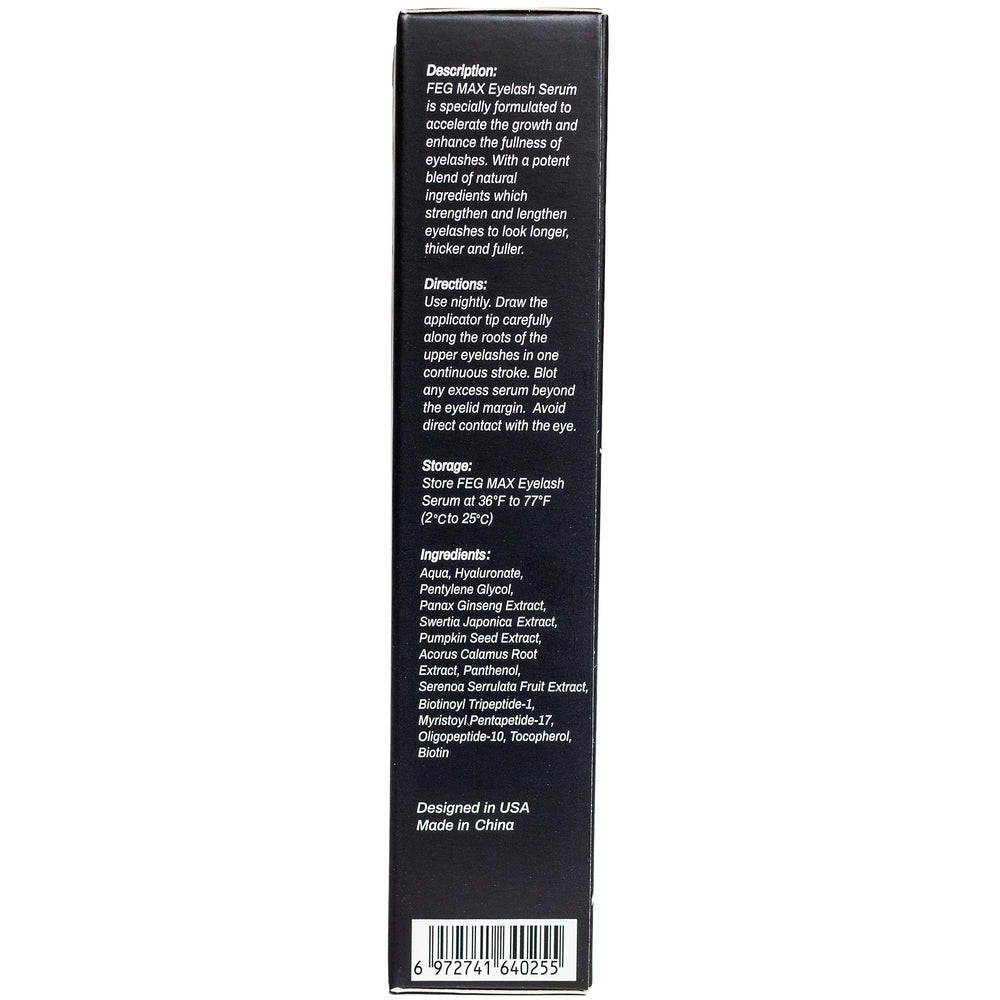 FEG Max Eyelash Serum night routine image suggesting nightly lash care.