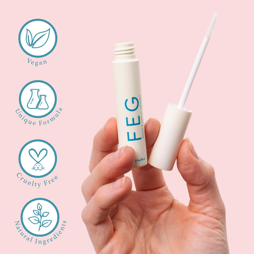 FEG natural ingredients highlighted to support brow growth