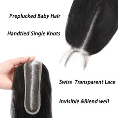 FEHOKA 2x6 closure shows body wave texture for natural movement.