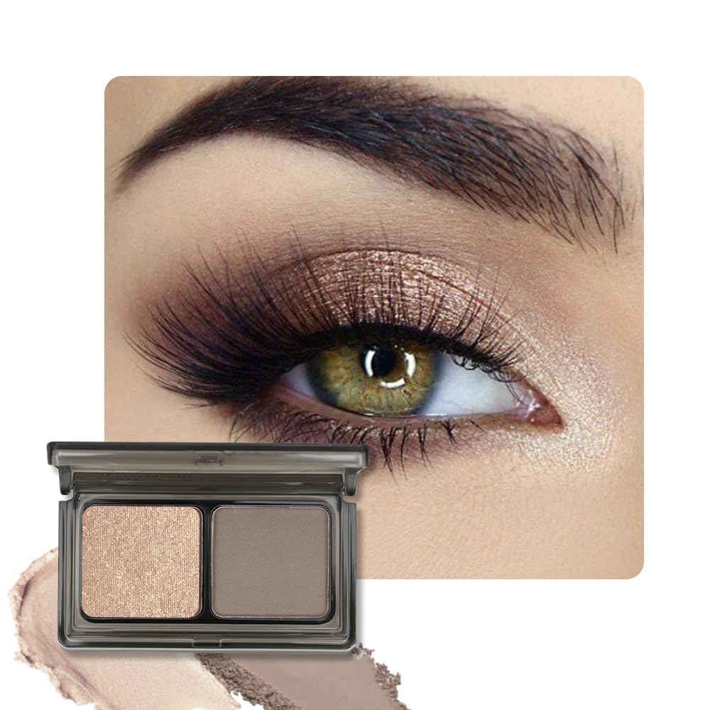 FeiCuiYun 2Color Eyeshadow brown-matte palette: versatile day-to-night option.