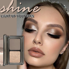 FeiCuiYun 2Color Eyeshadow Golden-Champagne Shimmer adds subtle glam and glow.