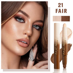FeiCuiYun contour shade applied for deep definition along cheekbones and jawline