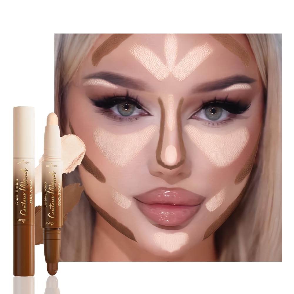 FeiCuiYun dual-ended contour-highlighter stick closeup: creamy blend for natural definition