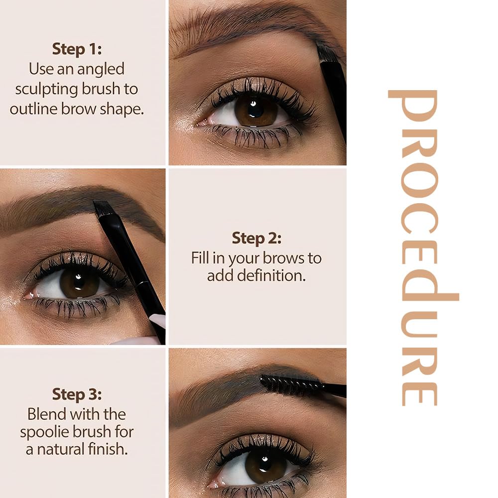 Included double-ended brush enables precise application and shaping