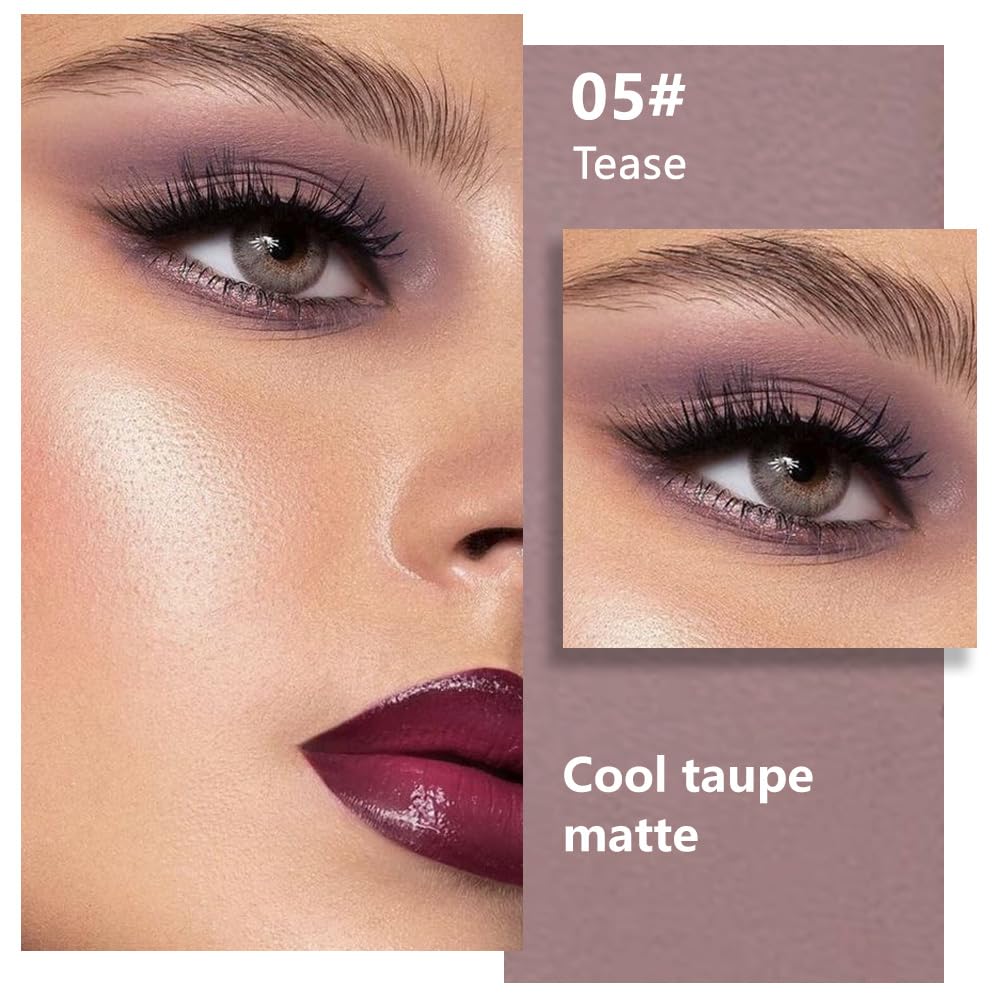 FeiCuiYun matte mauve taupe palette swatches on skin reveal rich pigment for versatile looks