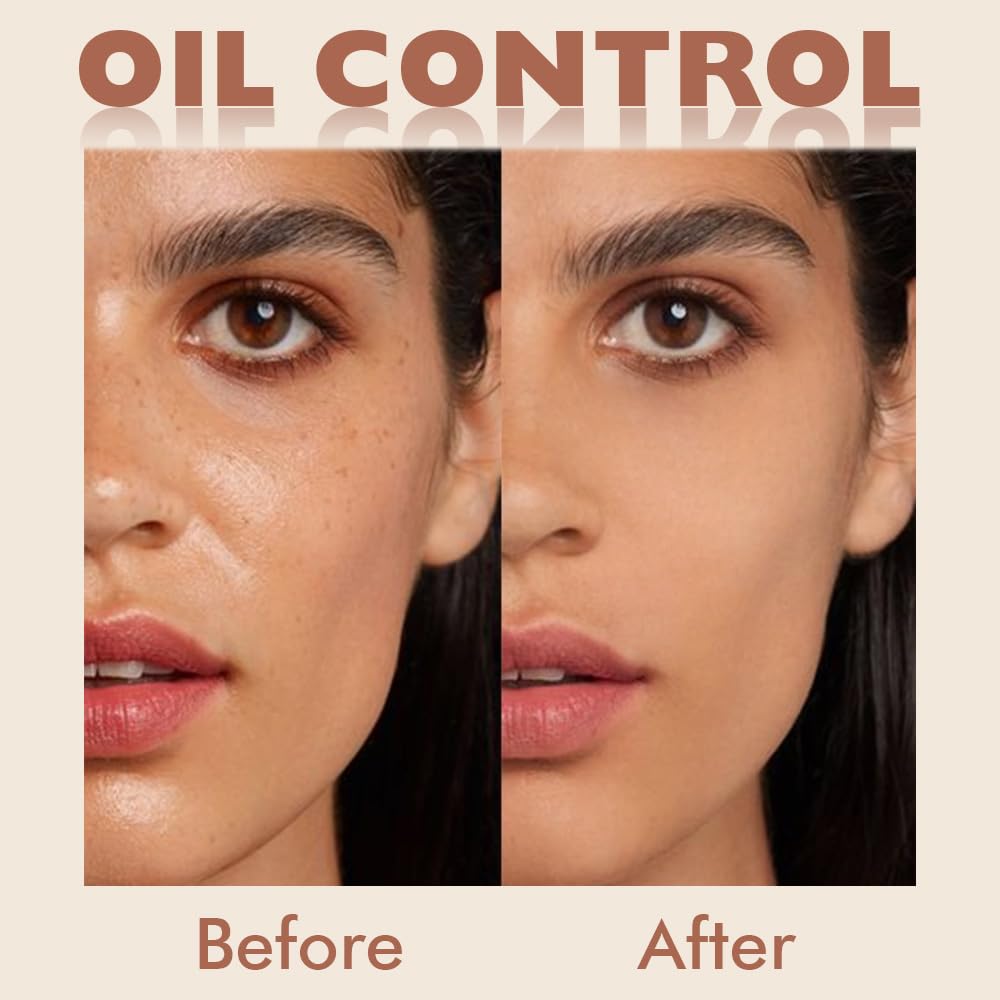 FeiCuiYun oil-absorption powder reduces shine and minimizes visible pores.