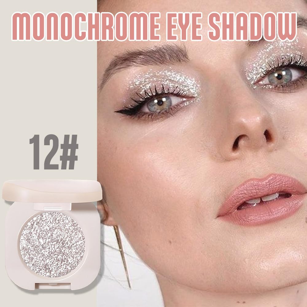 FeiCuiYun silver shimmer compact showcases bold metallic shade for festive accents