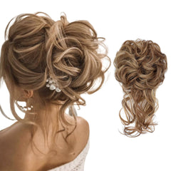 FeidyLong messy bun hair piece adds natural volume for daily, versatile updos.