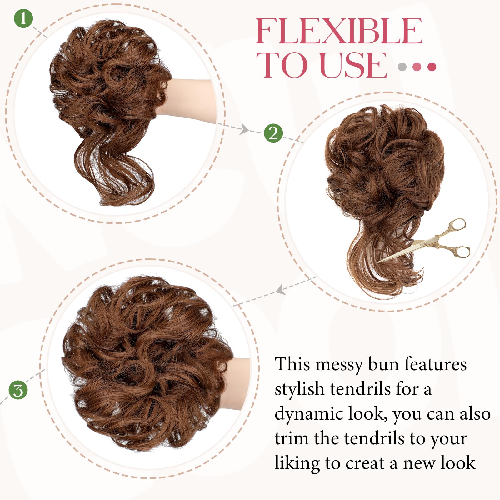 FeidyLong ponytail extension enabling quick, versatile updos for busy days