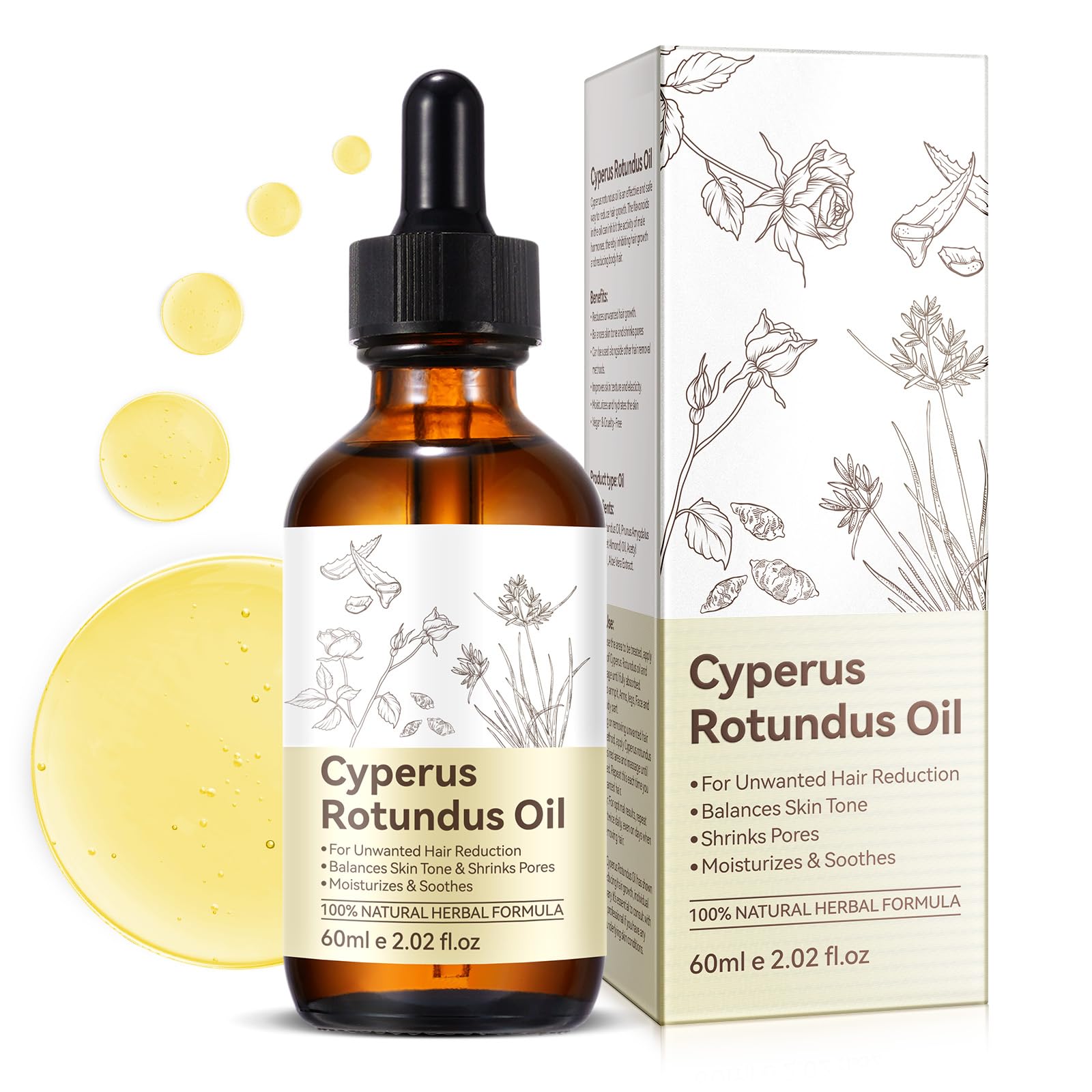 FEISIDUNWSF Cyperus Rotundus Oil after waxing calms skin and smooths appearance