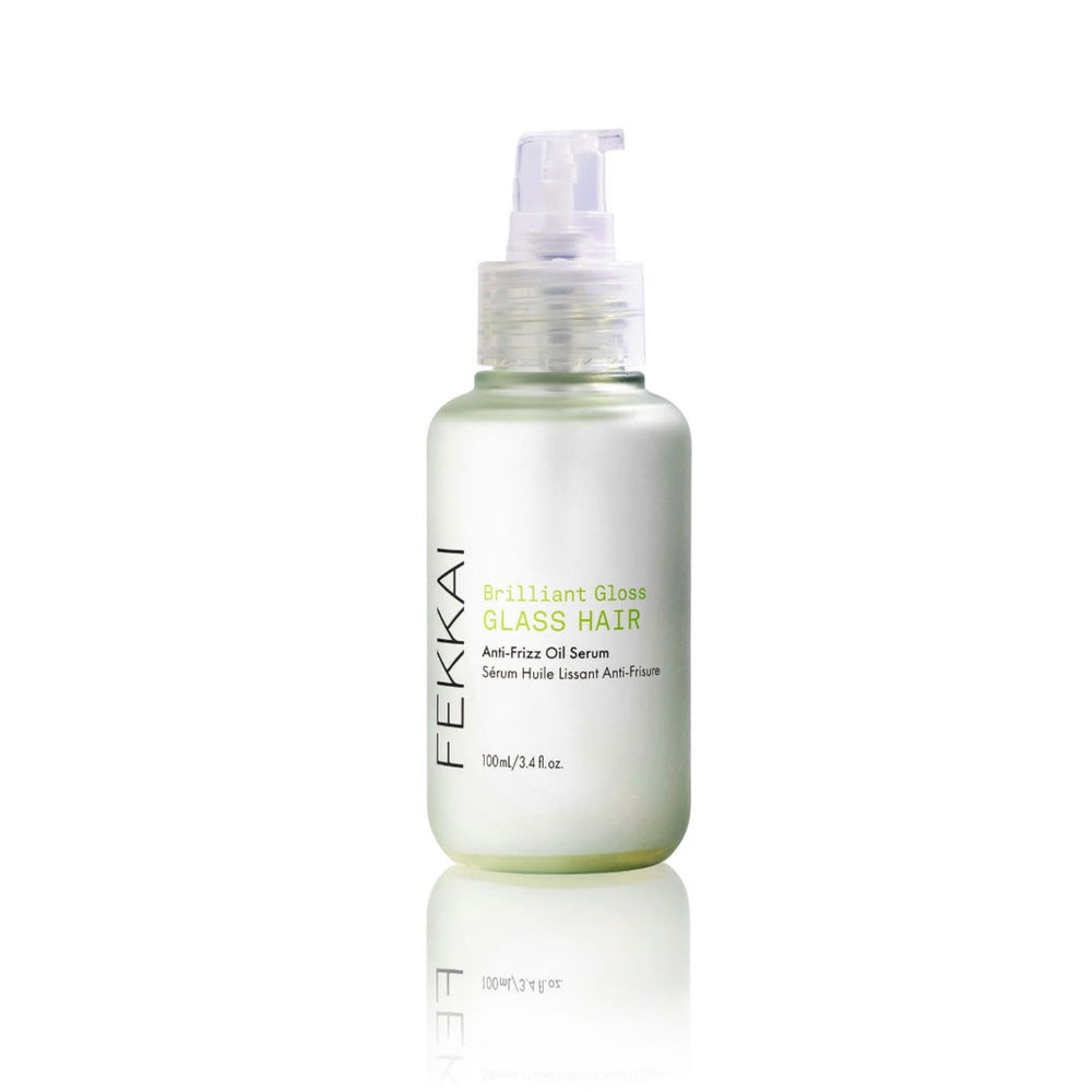 Fekkai Brilliant Gloss bottle with pump for controlled, mess-free application.
