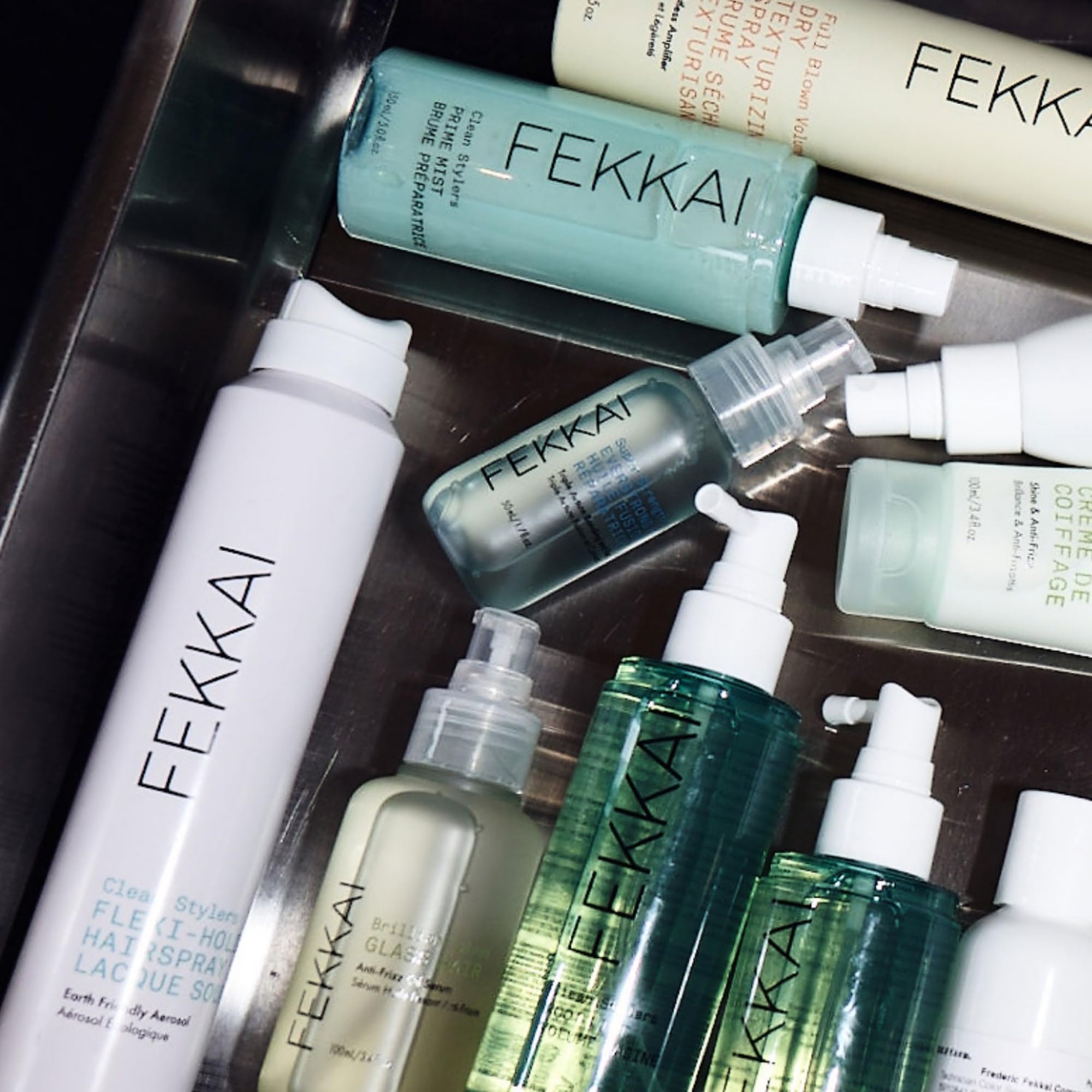 Fekkai Sheer Dry Shampoo application at roots for cleaner, lighter feel