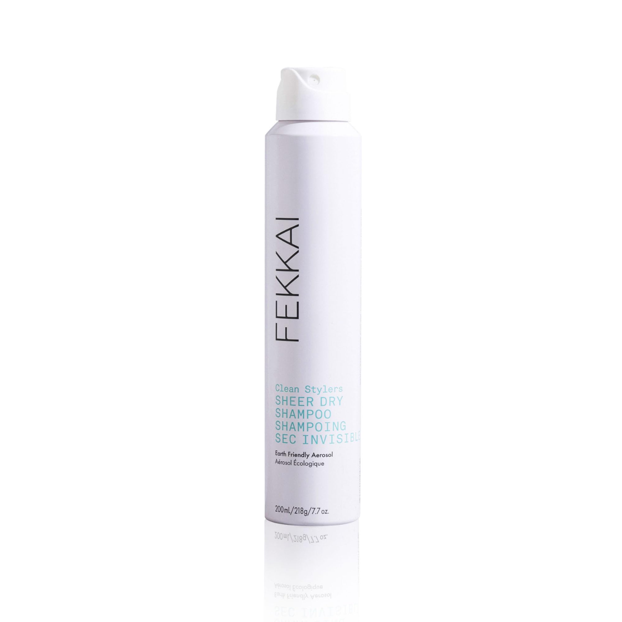 Fekkai Clean Stylers Sheer Dry Shampoo packaging highlights a sulfate-free formula for brunette hair