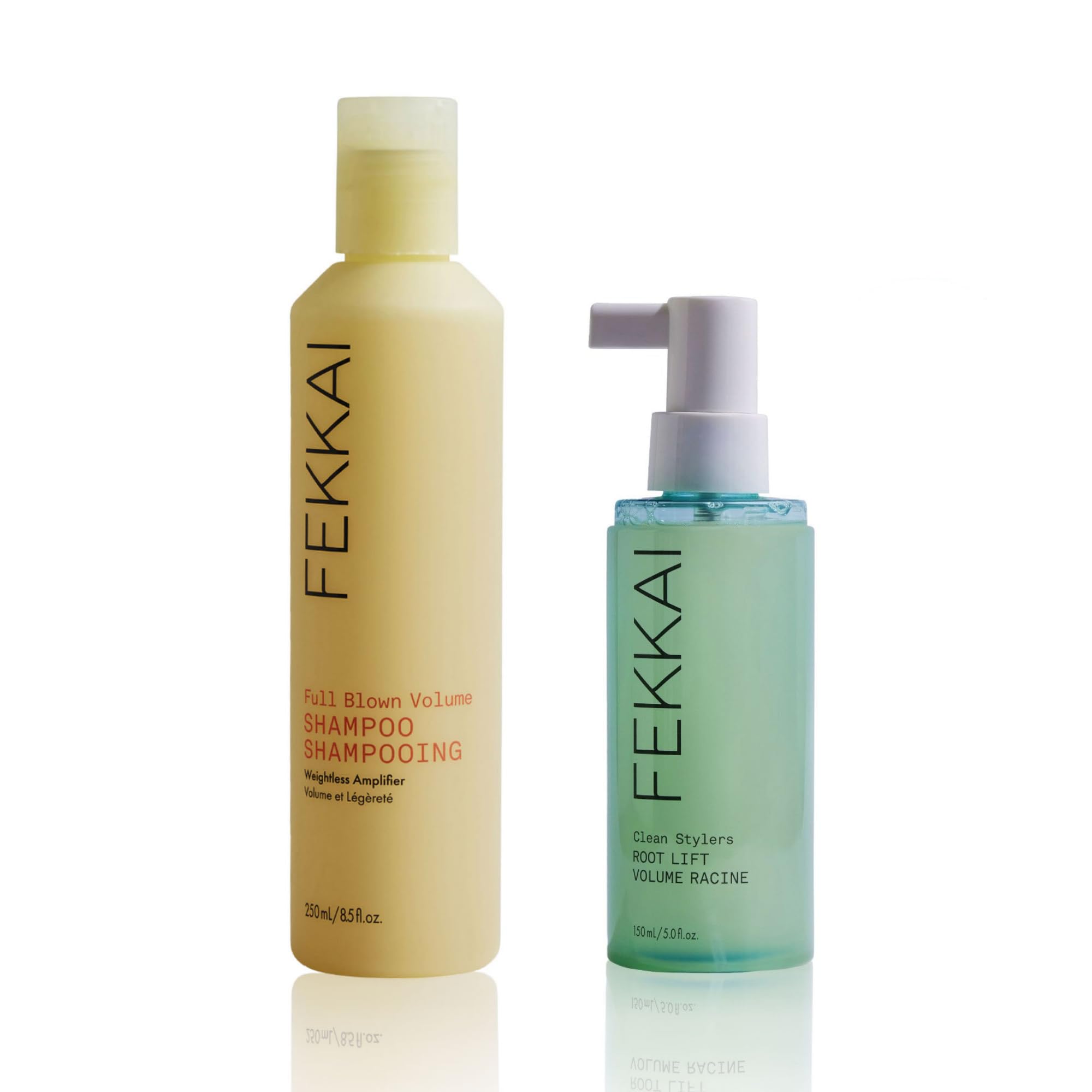 Fekkai Full Blown Volume Shampoo bottle adds lift and body for fuller-looking hair.