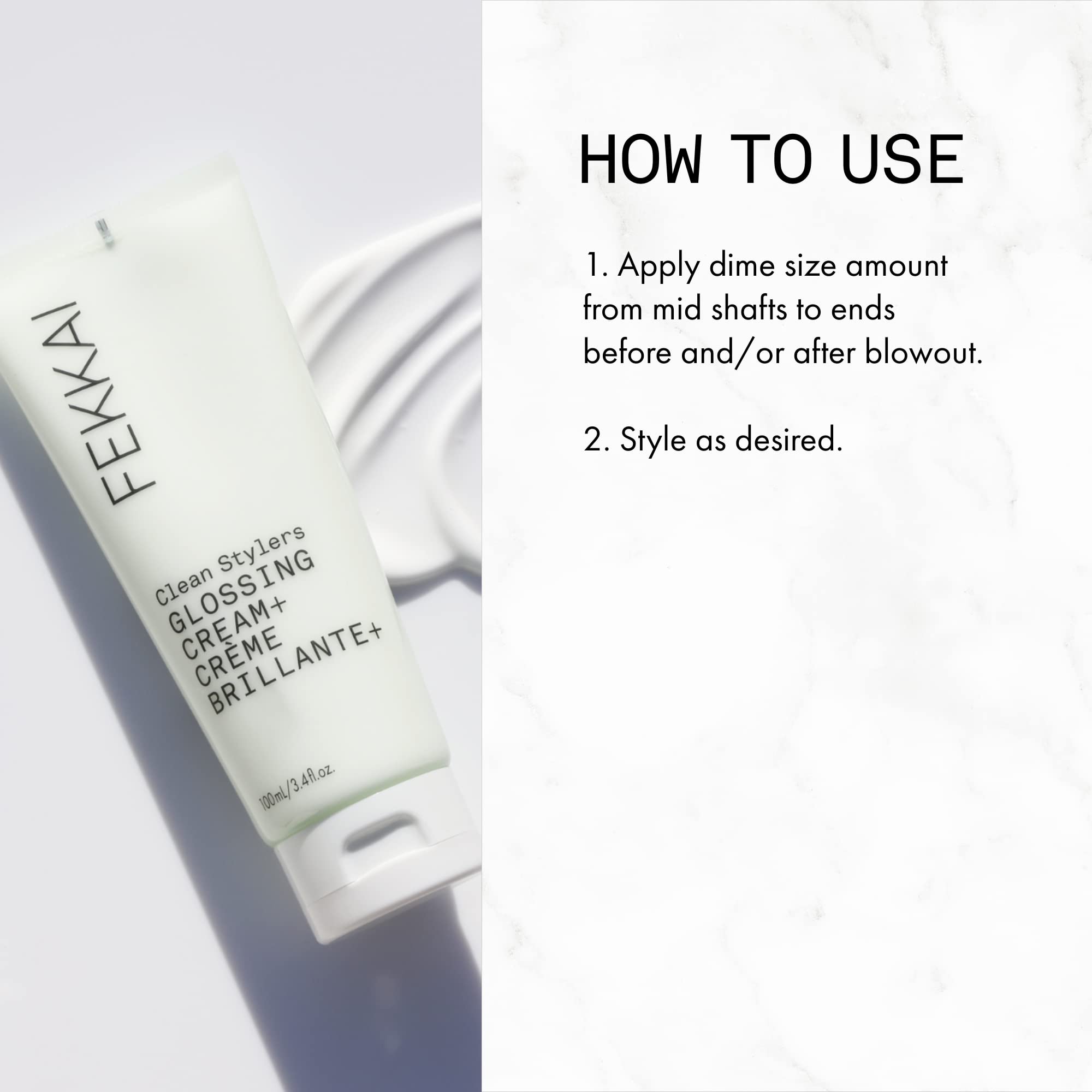 Fekkai Glossing Cream with prickly pear oil smooths and protects strands