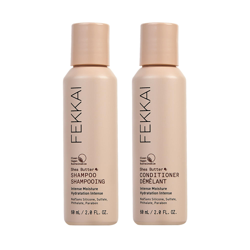 FEKKAI Shea Butter Shampoo bottle delivering hydrated, frizz-free hair