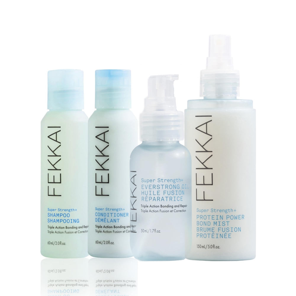 FEKKAI Super Strength+ bundle shampoo bottle for triple-action strengthening