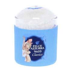 Felce Azzurra talcum powder with blue fern fragrance for silky skin after bath
