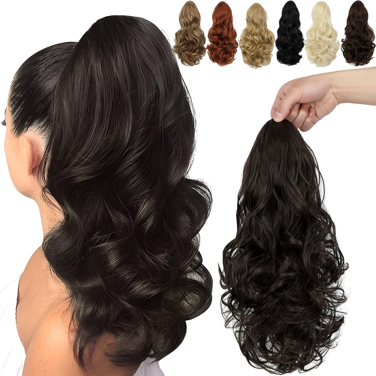 FELENDY ponytail extension 15 inch drawstring ensures secure, comfortable wear for daily styling.