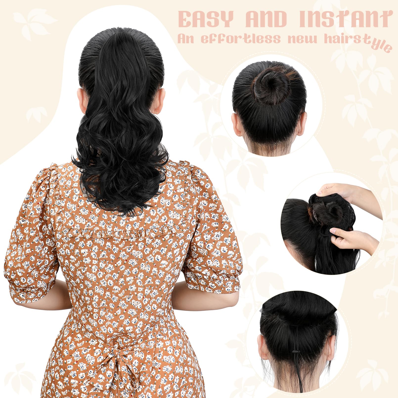 FELENDY ponytail extension secure-fit-all-day wear keeps hair in place.