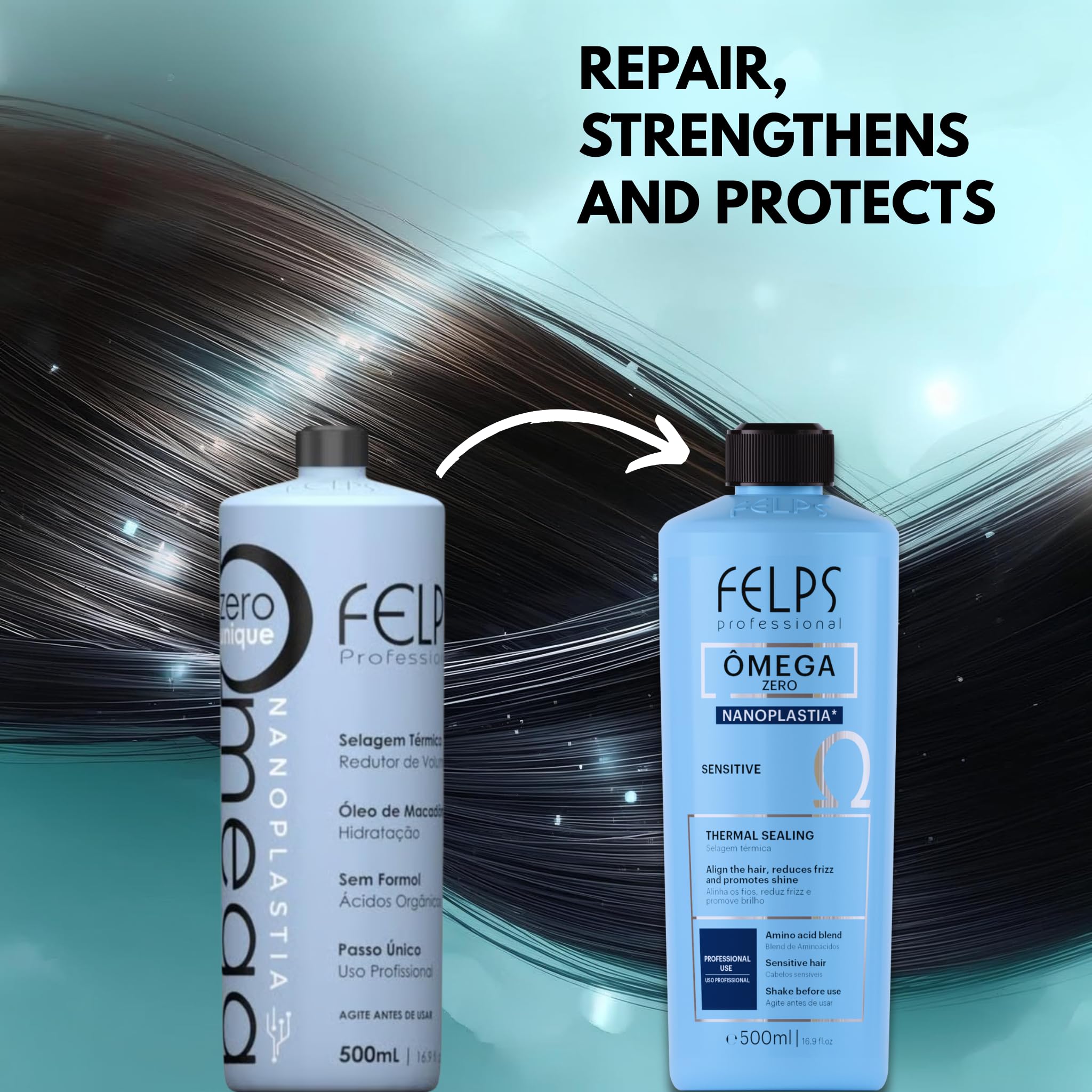 Felps Omega Sensitive 500ml packaging emphasizes value and convenience