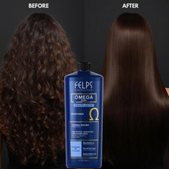 Felps Omega Zero Nanoplastia product label emphasizes advanced ingredients for smoother, stronger hair.