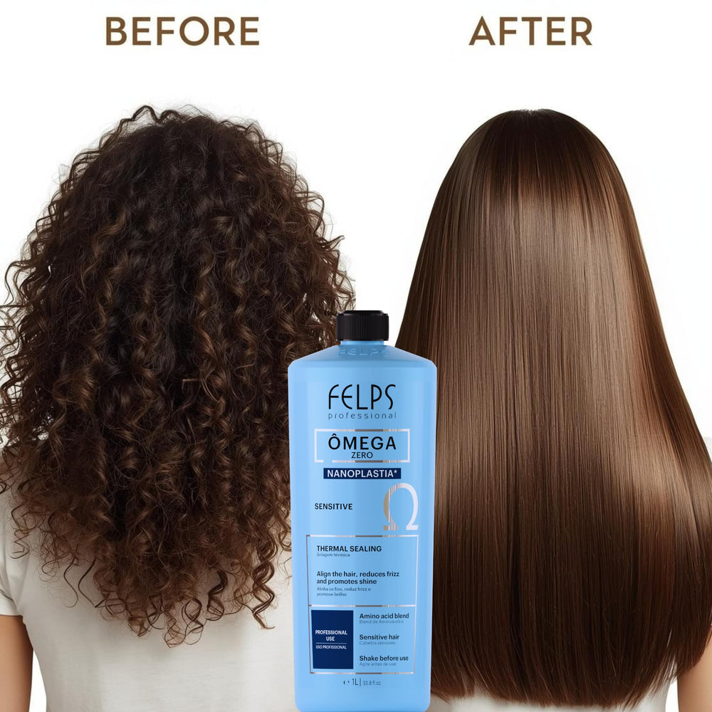 Felps Omega Zero closeup of aloe vera and chamomile formula benefiting hair.