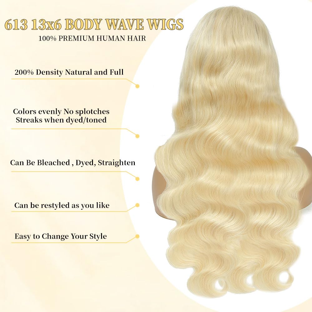 Femca 613 200-density body wave wig offers fullness and movement.