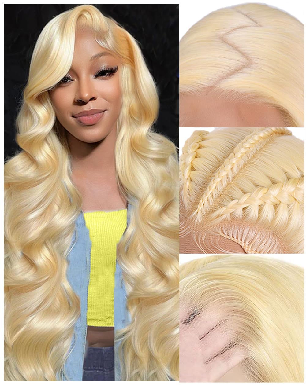 Femca 613 lace-front wig with 13x6 body wave for seamless, natural styling.