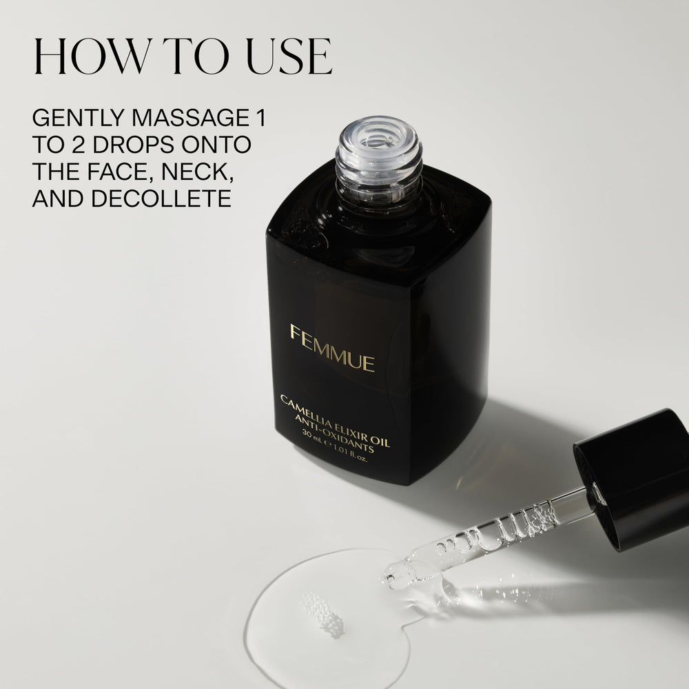 FEMMUE Camellia Elixir fragrance note with Camellia floral extracts.