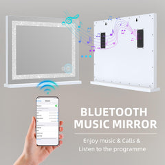Fenair vanity mirror with 3-color LED lighting for versatile ambience