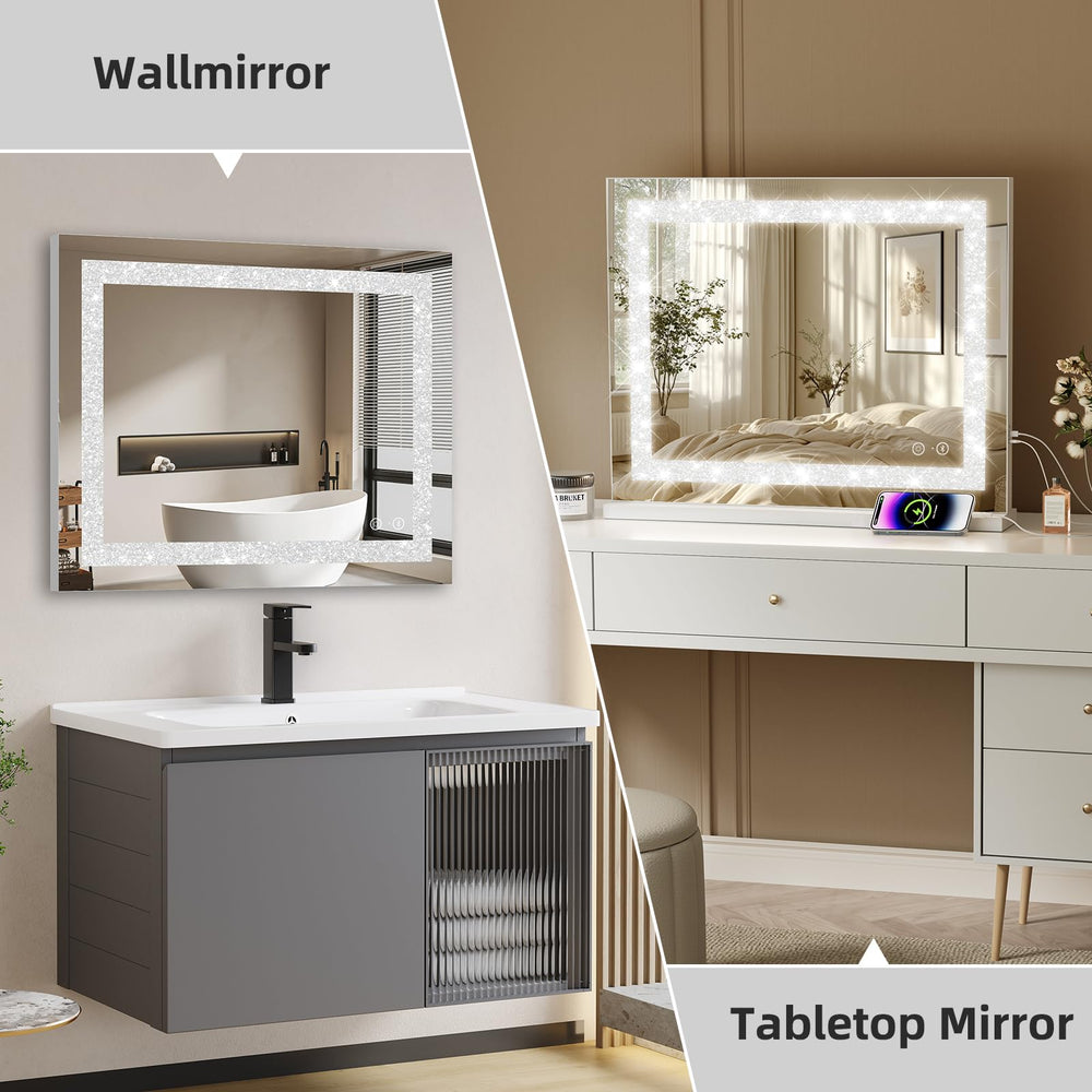 Tabletop base with non-slip pads for stable placement of Fenair mirror