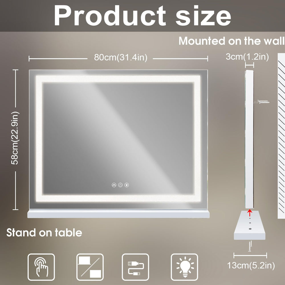 FENCHILIN Hollywood-style vanity decor adds elegant lighting to a bedroom.