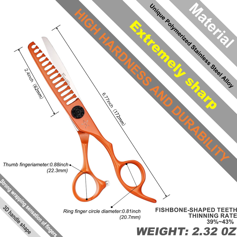 Fengliren 6 inch texturizing scissors handle for comfortable cuts