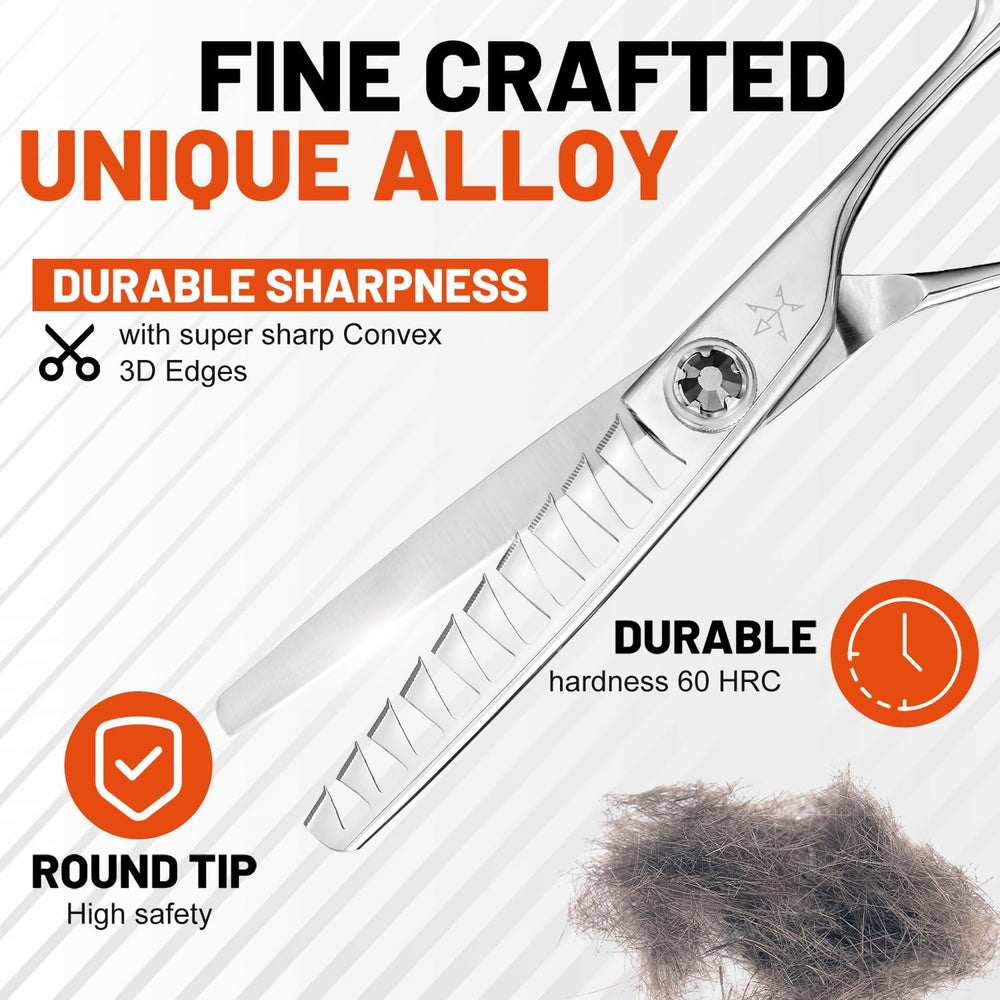 Fengliren thinning scissors lightweight, smooth action for quiet salon use.